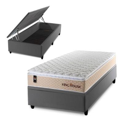 Cama Box Baú Alford 88x188 com Molas Ensacadas King House