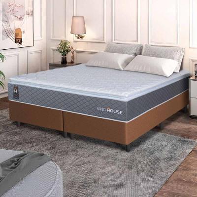 Cama Box Argel Espuma D33 Queen 158x198 Marrom King House