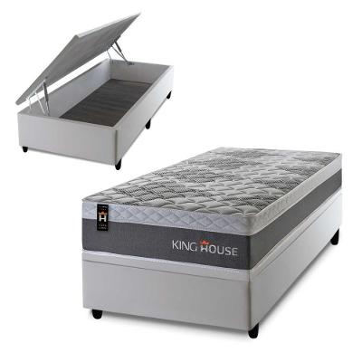 Cama Box Baú Sheffield 88x188 com Molas Ensacadas King House