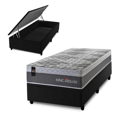 Cama Box Baú Sheffield 96x203 com Molas Ensacadas King House