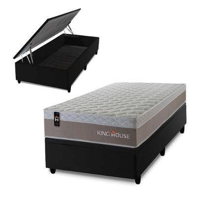 Cama Box Baú Sheffield 96x203 com Molas Ensacadas King House