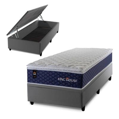 Cama Box Baú Lagras 96x203 com Molas Ensacadas King House