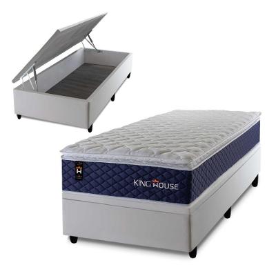 Cama Box Baú Lagras 96x203 com Molas Ensacadas King House