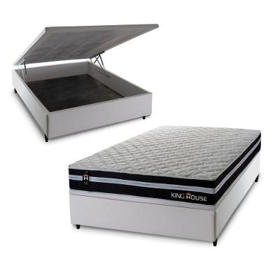 Cama Box Baú Durham 138x188 com Molas Ensacadas King House
