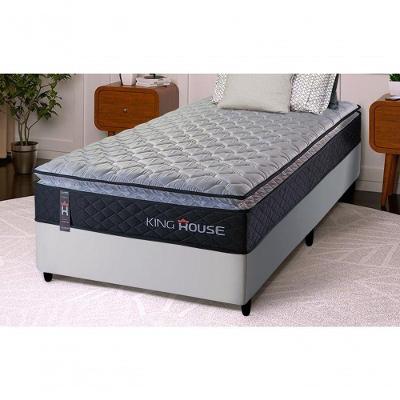 Cama Box Solteirão 96x203 Preto Dakota Espuma D33 King House