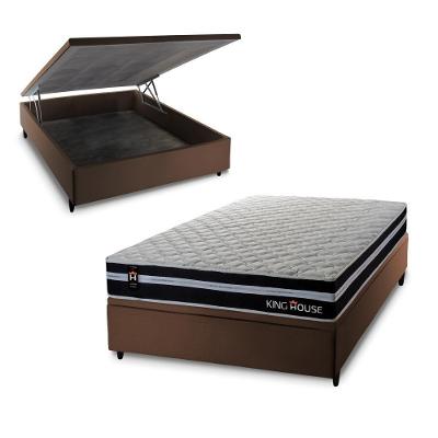 Cama Box Baú Durham 138x188 com Molas Ensacadas King House