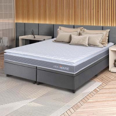 Cama Box Baú Durban Espuma D28 King 193x203 Cinza King House