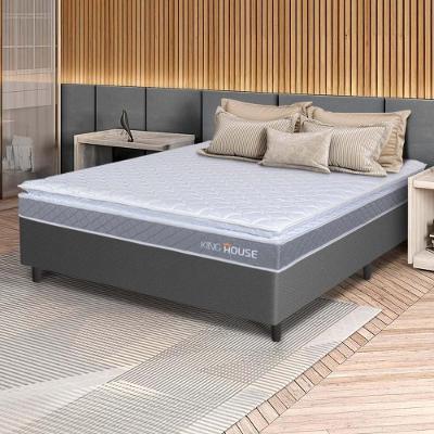Cama Box Durban Espuma D28 Viúva 128x188 Cinza King House