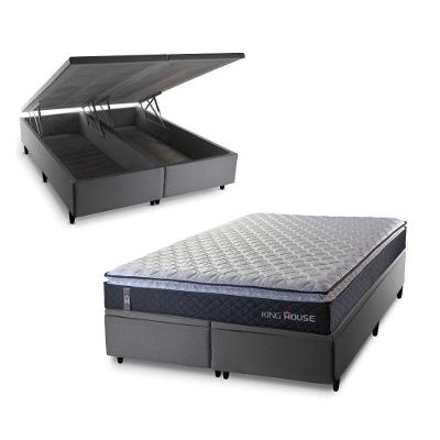 Cama Box Baú Dakota Espuma D33 King 193x203 Preto King House