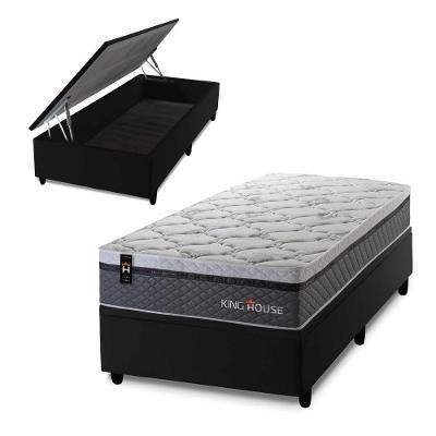 Cama Box Baú Benton 96x203 com Molas Ensacadas King House