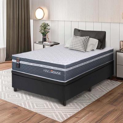 Cama Box Baú Cairo Molas Ensacadas 96x203 Preto King House