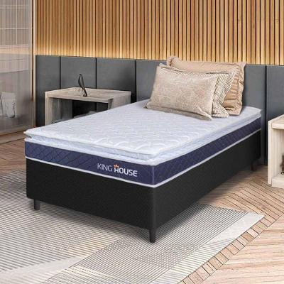 Cama Box Durban Espuma D28 Solteiro 88x188 Preto King House