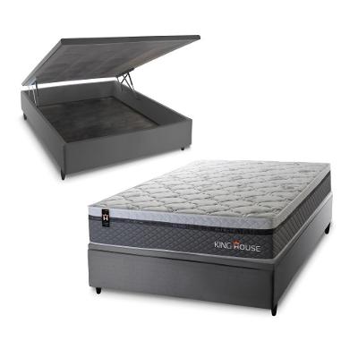 Cama Box Baú Benton 138x188 com Molas Ensacadas King House
