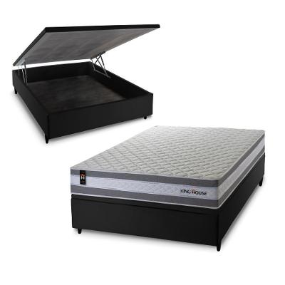 Cama Box Baú Alpine 138x188 com Molas Ensacadas King House