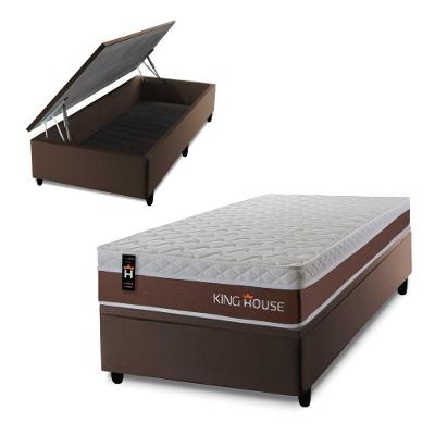 Cama Box Baú Venice 88x188 com Molas Ensacadas King House