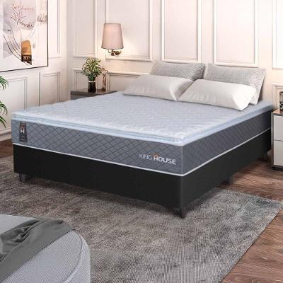 Cama Box Argel Espuma D33 Casal 138x188 Preto King House