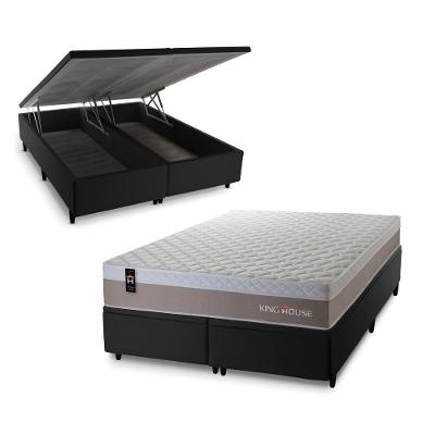 Cama Box Baú Sheffield com Molas Ensacadas 158x198 King House