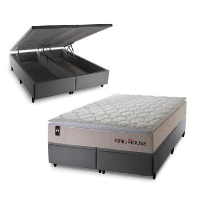 Cama Box Baú Roma com Molas Ensacadas 193x203 King House
