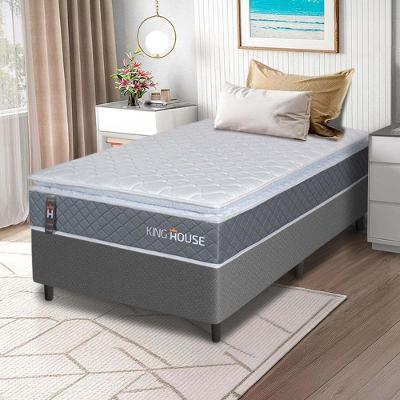 Cama Box Luanda Espuma D28 Solteirão 96x203 Cinza King House