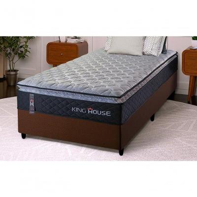 Cama Box Solteirão 96x203 Preto Dakota Espuma D33 King House