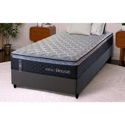 Cama Box Solteiro 88x188 Preto Dakota Espuma D33 King House