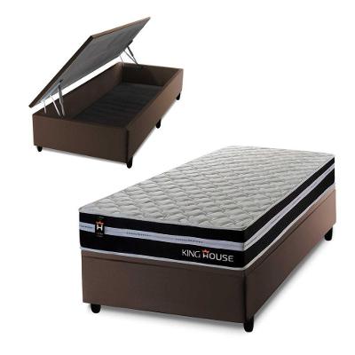 Cama Box Baú Durham 88x188 com Molas Ensacadas King House