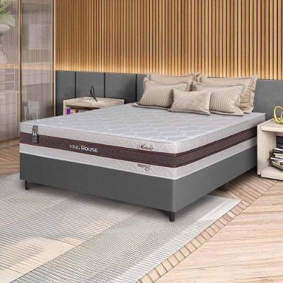 Cama Box Mali Molas Ensacadas Casal 138x188 Cinza King House