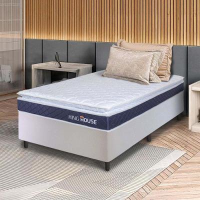 Cama Box Durban Espuma D28 Solteiro 96x203 Branco King House