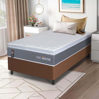 Cama Box Luanda Espuma D28 Solteiro 88x188 Marrom King House