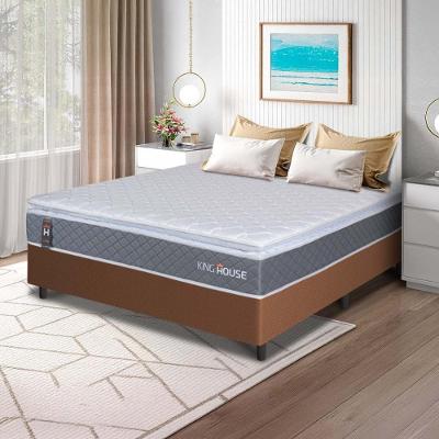 Cama Box Luanda Espuma D28 Casal 138x188 Marrom King House