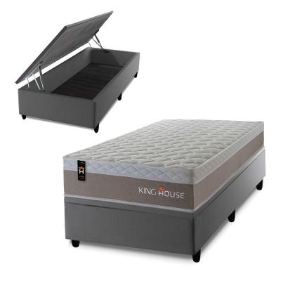 Cama Box Baú Sheffield 96x203 com Molas Ensacadas King House