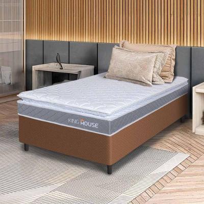 Cama Box Durban Espuma D28 Solteiro 88x188 Marrom King House