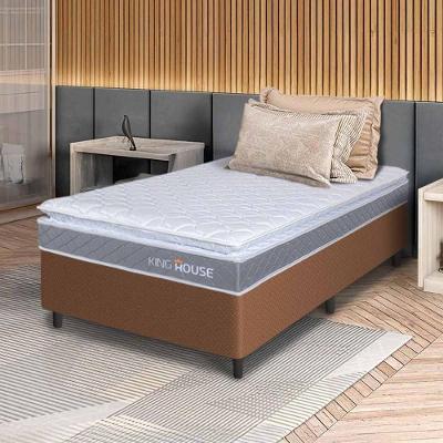 Cama Box Durban Espuma D28 Solteiro 96x203 Marrom King House