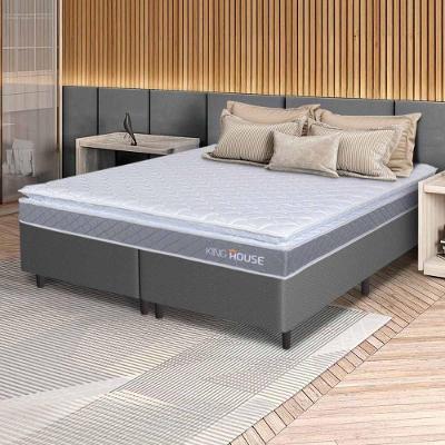Cama Box Durban Espuma D28 Queen 158x198 Cinza King House