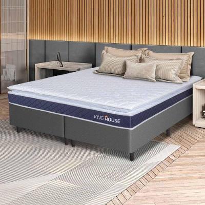 Cama Box Durban Espuma D28 King 193x203 Cinza King House