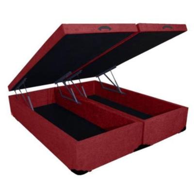 Cama Box Baú Queen Bipartido Vermelho 158x198