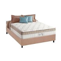 Cama Box Casal: Colchão Molas Anjos Superlastic King Best + Base CRC Suede Clean(138x188) - 1