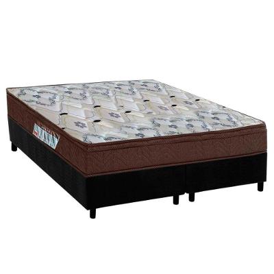 Cama Box Queen: Colchão Espuma Ortobom D45/EP Fort Tech ISO 150 Mega Firme + Base CRC Suede Black(158x198)