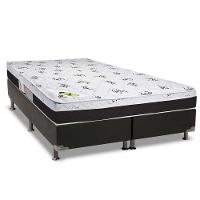 Cama Box Queen: Colchão Espuma Luckspuma D33/AG65 Aspen 50 + Base CRC Suede Black(158x198) - 1