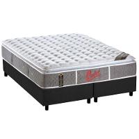 Cama Box King: Colchão Molas Ensacadas Castor Pocket New One + Base Gray(193X203) - 1