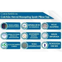 Cama Box Queen: Colchão Molas Herval Maxspring Spain + Base Crc Courano White(158X198) - 5