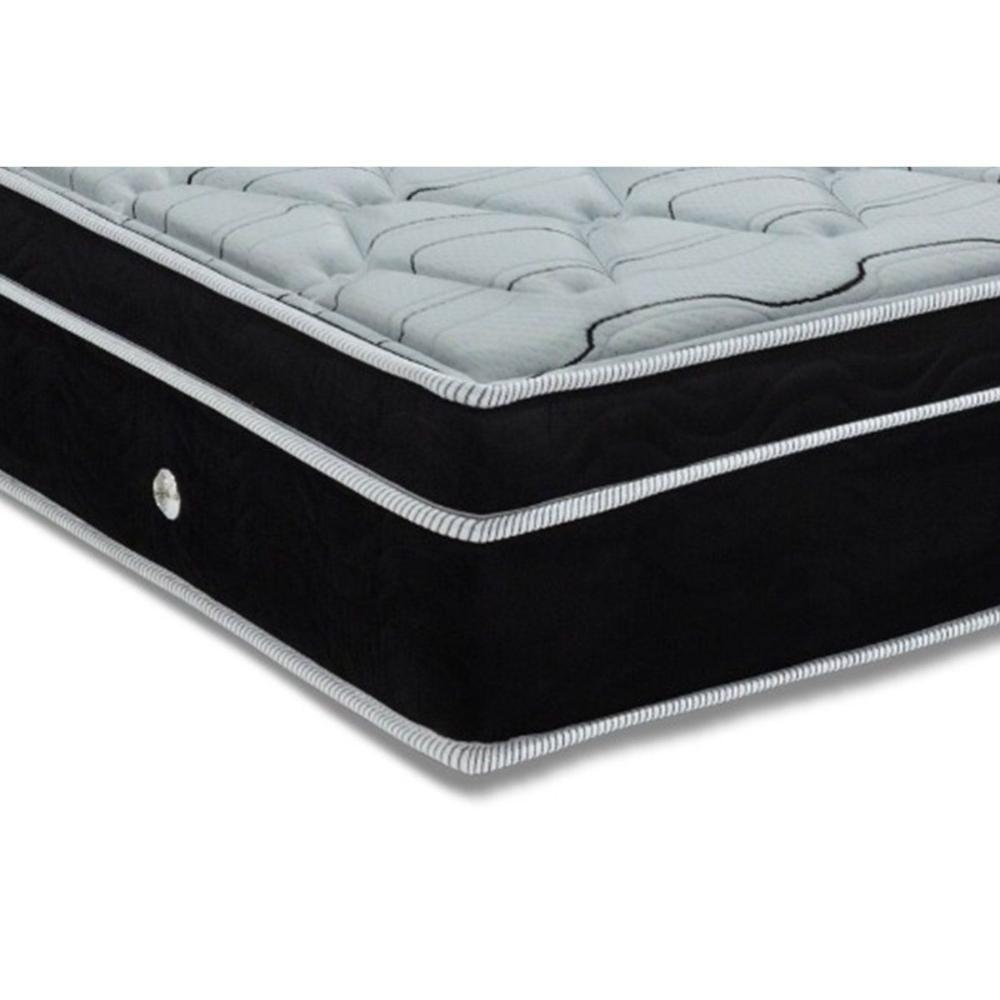 Cama Box Queen: Colchão Molas Ensacadas Ortobom SuperPocket Elegant + Base CRC Suede Black(158x198) - 6