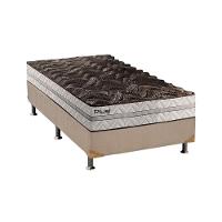 Cama Box Solteiro: Colchão Espuma D33 Paropas Pasquale Plus + Base CRC Suede Clean(88x188) - 1