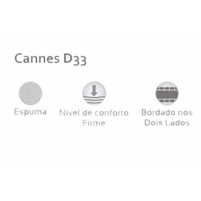 Cama Box Solteiro: Colchão Espuma Herval D33 Cannes + Base Crc Courano White(88X188)