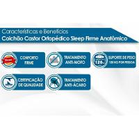 Cama Box Solteiro: Colchão Ortopédico Castor Sleep Firme + Base CRC Courano White(88x188) - 6
