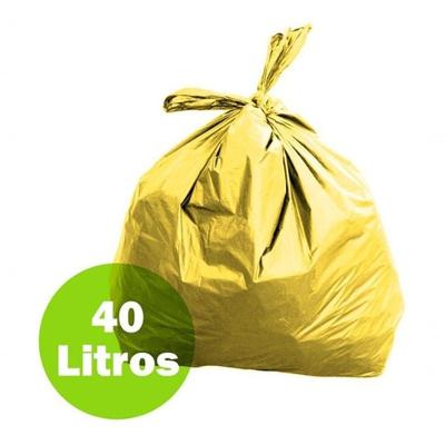 Saco para Lixo Saco de Lixo Amarelo 40 Litros Coleta Seletiva - 100 un 50 X 55 cm Higipack