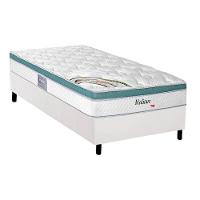 Cama Box Solteiro: Colchão Molas Ensacadas Herval MasterPocket Meditare + Base CRC Courano White(88x188) - 1