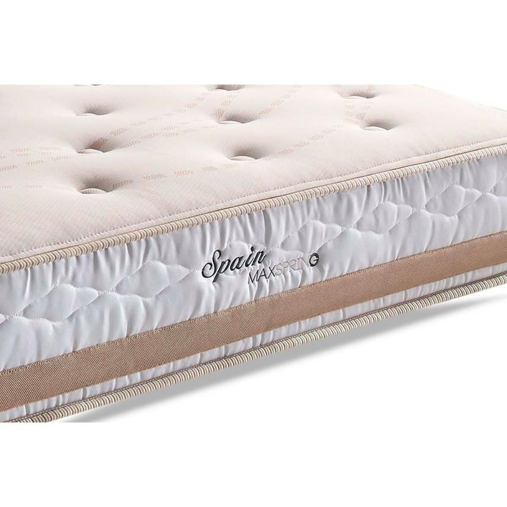 Cama Box Baú Queen: Colchão Molas Herval Maxspring Spain + Base Crc Courano White(158X198) - 3