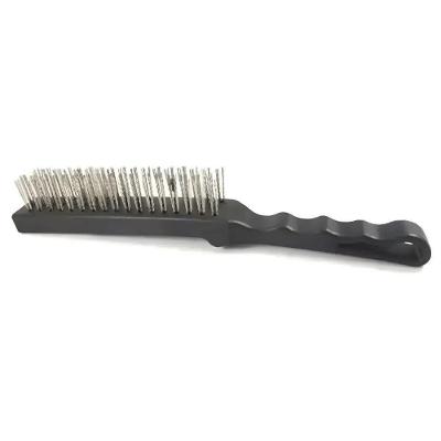 Escova Manual De Aço Inox Com Cabo Plástico 1777/3 15052 Abrasfer