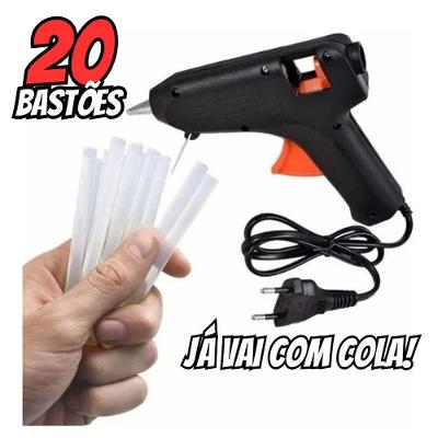 Pistola de Cola Quente Pequena 20W para Bastão Fino Kit com 20 Unidades para Artesanato OEM